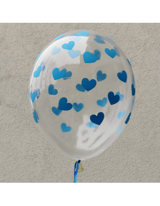 Воздушные шарики с рисунком "СЕРДЕЧКИ"