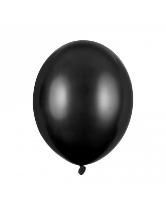 Balloon 30cm, Metallic Black with Helium