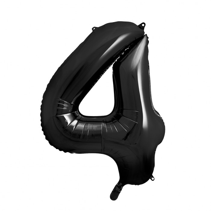 Balloon Number ''4'' (85cm) Black