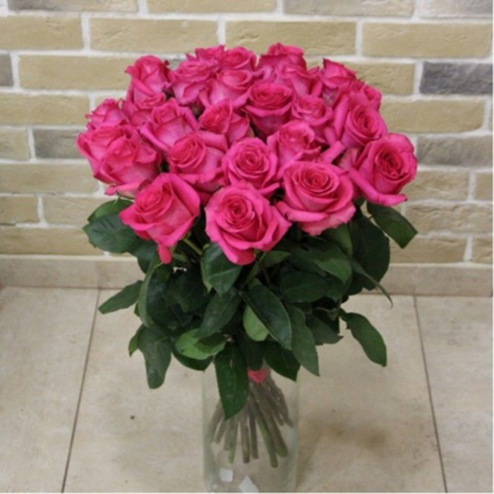 Rozā rozes  50cm