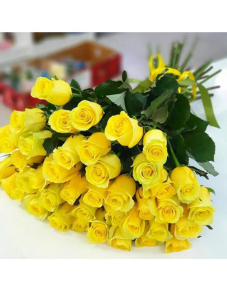 Жёлтые  розы   (40cm)