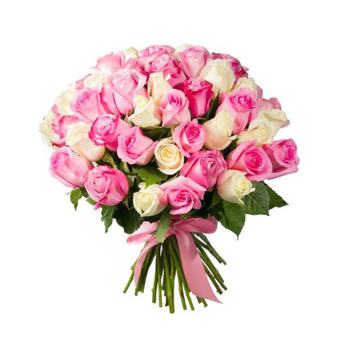 49 Pink & White  Roses