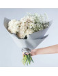 19 White Carnations & Gypsophila