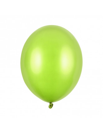 Латексные шары с гелием Металлик Лаймовый зеленый  30 см