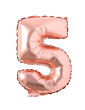 Фольгированный шарик "5" (85см) Розовое золото