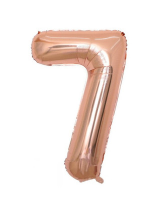 Foil Balloon Number ''7'' (85cm) Rosse gold
