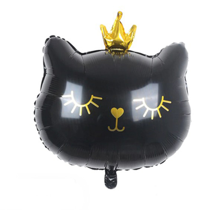 Folija balons "Melns kaķis", 60 x 52 cm