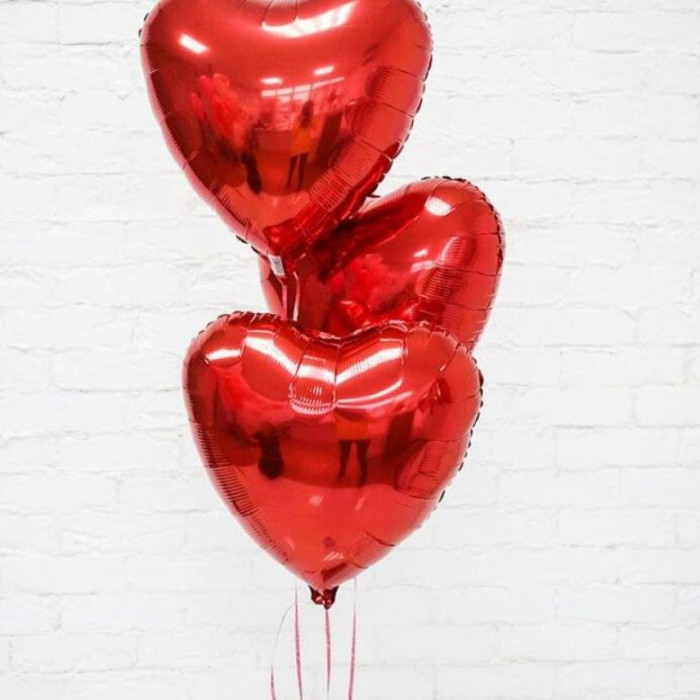 Foil balloon Heart, 45cm, red