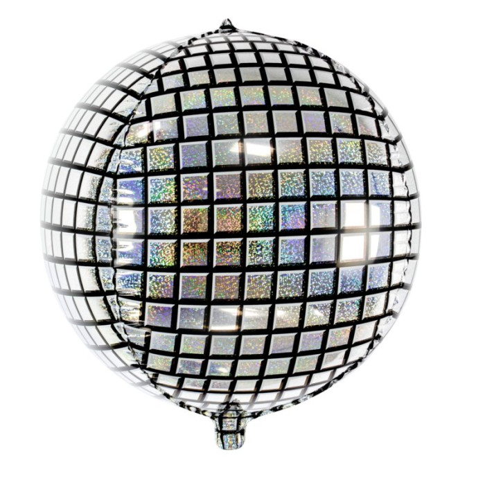 Foil balloon Disco Ball (holographic foil) 40 cm (16`)