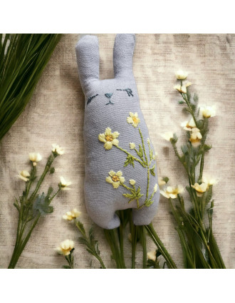 Embroidered Linen Bunny